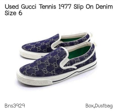Gucci SLIP ON GG DENIM GG SIZE 6