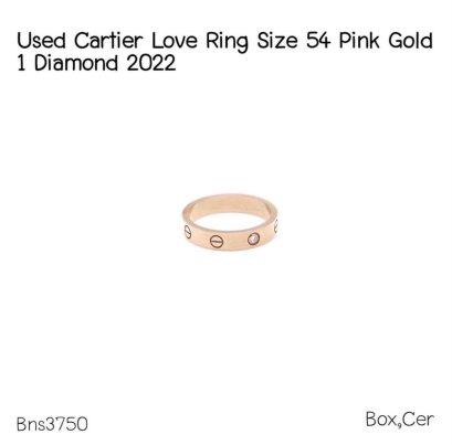 Cartier CARTIER LOVE RING 1 DIAMOND PINK GOLD SIZE 54 2022 **