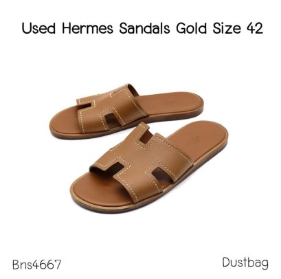 Hermes SANDALS GOLD SIZE 42