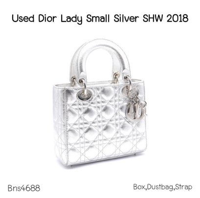 Dior LADY SMALL SILVER SHW 2018