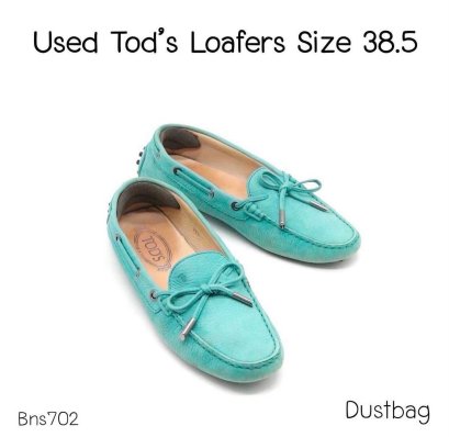 Tod’s LOAFER SHOES GREEN SIZE 38.5