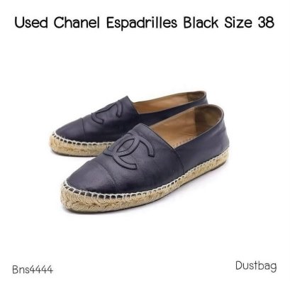 Chanel ESPADRILLES BLACK SIZE 38
