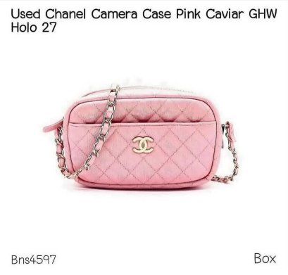 Chanel CAMERA PINK CAVIAR GHW HOLO 27949841