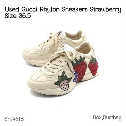 Gucci RHYTON SNEAKERS STRAWBERRY SIZE 36.5