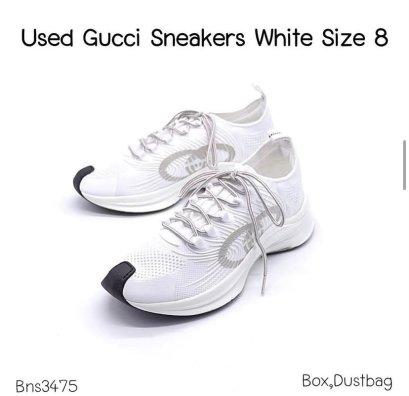 Gucci SNEAKER FABRIC WHITE SIZE 8