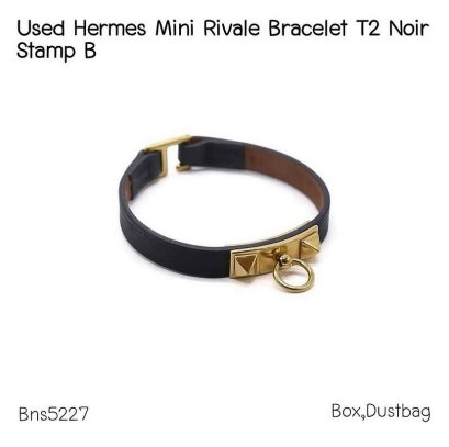 Hermes MINI RIVALE BRACELET T2 NOIR STAMP B