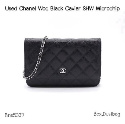 Chanel WOC BLACK CAVIAR SHW MICROCHIP HN25GT7A
