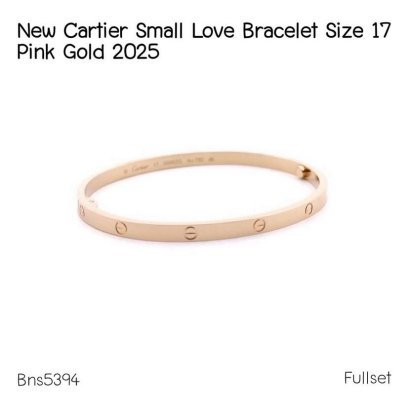 Cartier SMALL LOVE BRACELET SIZE 17 PINK GOLD 2025 (599BZG)