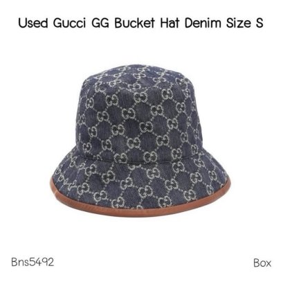 Gucci GG BUCKET HAT DENIM SIZE S