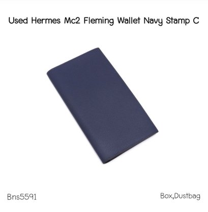 Hermes WALLET NAVY STMPC