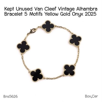 VAN CLEEF VINTAGE ALHAMBRA 5-MOTIF BRACELET YELLOW GOLD 2025 (JP658734)