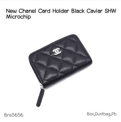 Chanel CARD HOLDER BLACK CAVIAR SHW MICROCHIP (XTA9881K)