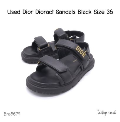 Dior DIORACT SANDALS BLACK SIZE 36