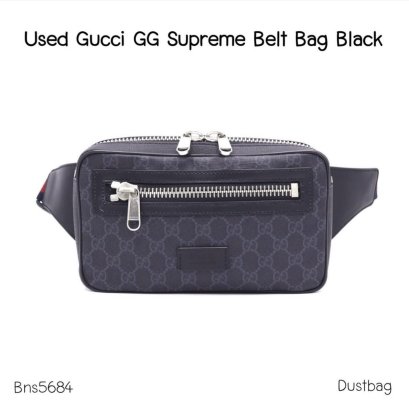 Gucci GG SUPREME BELT BAG BLACK