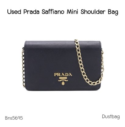 Prada SAFFIANO MINI SHOULDER BAG BLACK