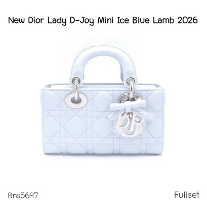 Dior LADY D-JOY MINI ICE BLUE LAMB 2026