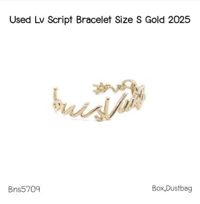 Louis Vuitton BRACELET SIZE S GOLD 2025**