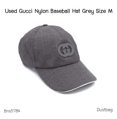 Gucci INTERLOCKING NYLON BASEBALL CAP SIZE M