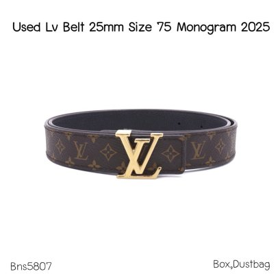 Louis Vuitton BELT 25MM SIZE 75 MONOGRAM 2025