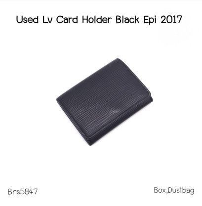 Louis Vuitton CARD HOLDER BLACK EPI2017