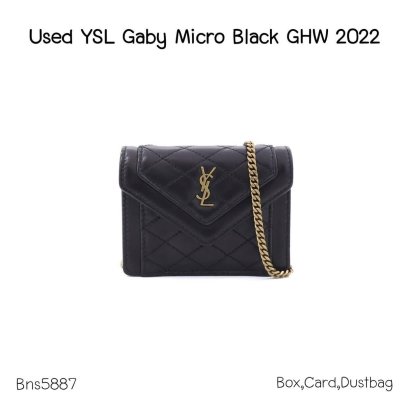 YSL MICRO GABY CROSSBODY BAG BLACK GHW 2022