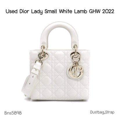 Dior LADY SMALL WHITE GHW 2022