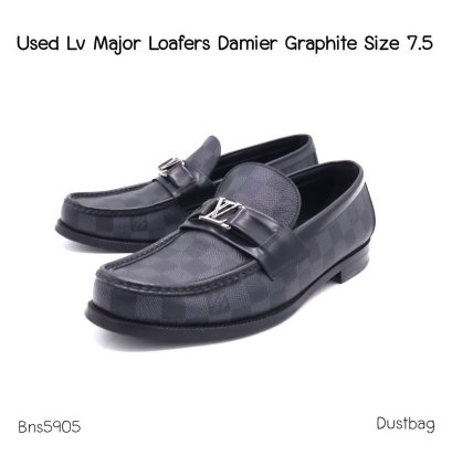 Louis Vuitton MAJOR LOAFERS DAMIER GRAPHITE SIZE 7.5