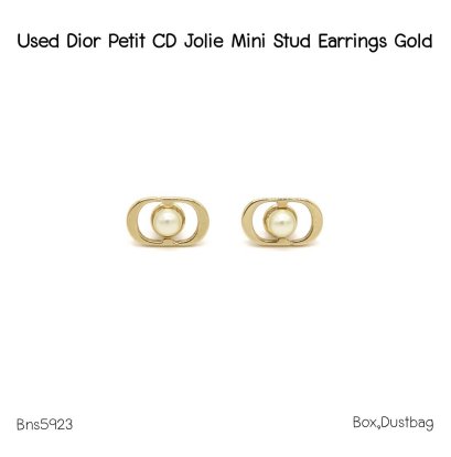 Dior PETIT CD JOLIE MINI STUD EARRINGS GOLD