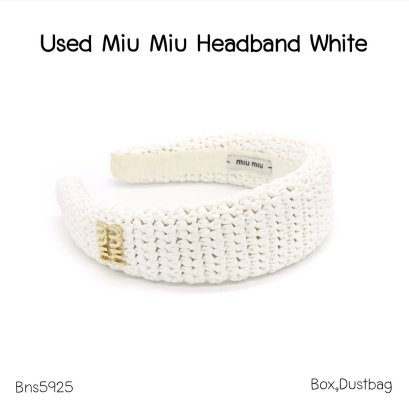 Miumiu HEADBAND WHITE