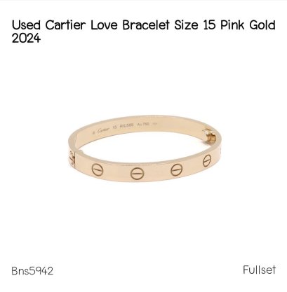 Cartier LOVE BRACELET SIZE 15 PINK GOLD 2024