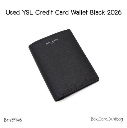 YSL CARD WALLET BLACK 2026