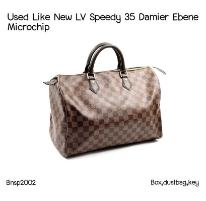 Louis Vuitton SPEEDY 35 DAMIER EBENE MICROCHIP