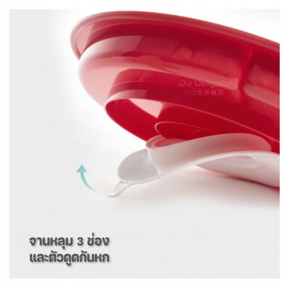 จานหลุม 3 ช่องและตัวดูดกันหก