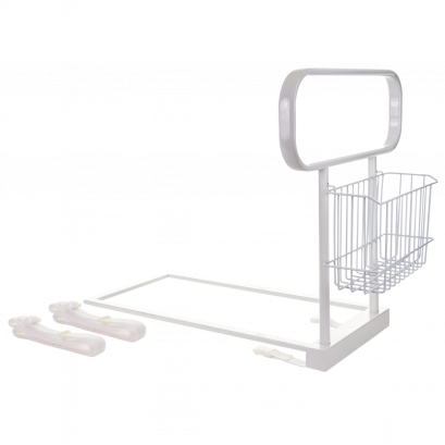 ราวจับสำหรับเตียงนอน พร้อมตะกร้าใส่ของ