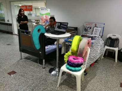 Exhibition booth at Saint Louis Hospital