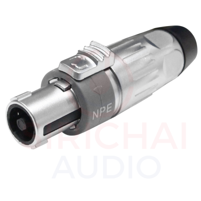 สปีคคอน NPE รุ่น LL4FC-JS-D10 แจ๊ค SPEAKON 4P ตัวเมียแบบต่อสายสีเทาท้ายเหล็ก