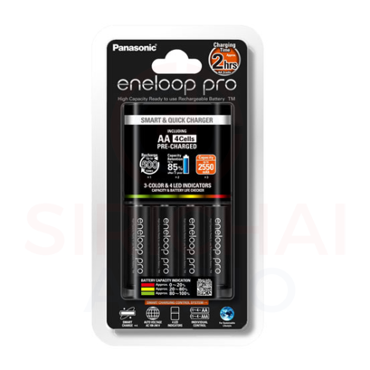 Panasonic แท่นชาร์จถ่าน Eneloop Pro AA2550x4 /K-KJ55HCC40T