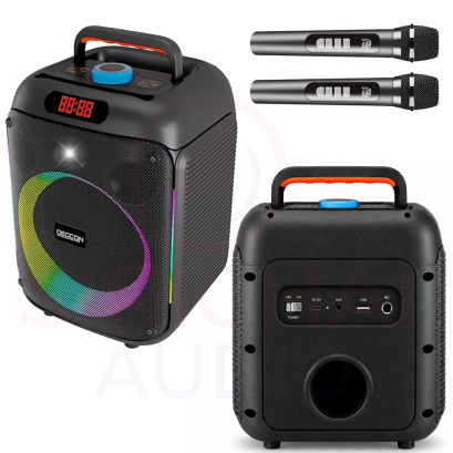 ลำโพงบลูทูธ8นิ้ว DECCON รุ่น CUBE8 ไมค์ลอยคู่ 150วัตต์ Bluetooth