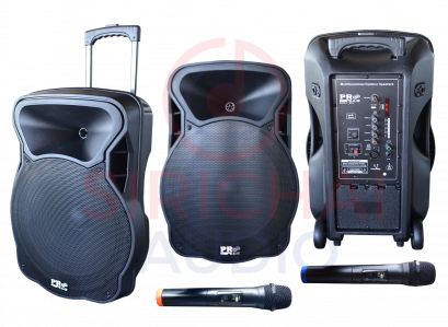ลำโพงล้อลาก PROPLUS รุ่น XA12 ไมค์ลอยคู่ แบตในตัว บลูทูธ (MPJ12X)