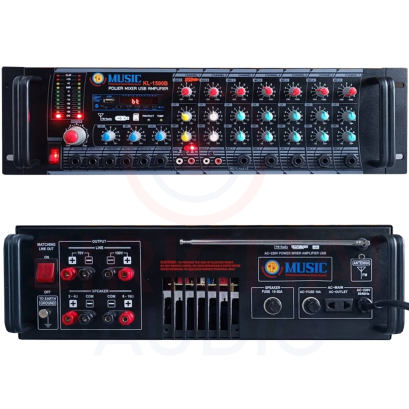 เครื่องขยายเสียง แบบลายน์ MUSIC รุ่น KL1500B
