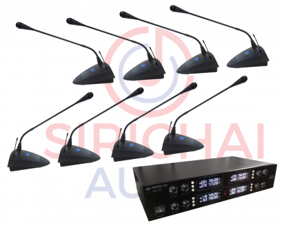 ไมค์ประชุมไร้สาย PROEURO TECH รุ่น UHF-129 (ชุด 8 ตัว)