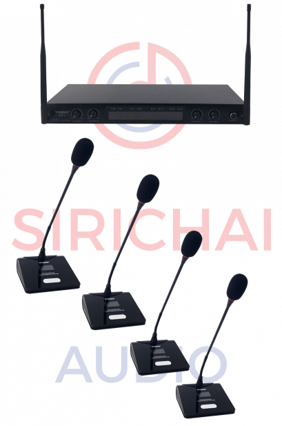 ไมค์ประชุมไร้สาย YUGO รุ่น&nbsp;WGT-8 (UHF 4 ชุด)