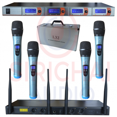 ไมค์ลอย4ตัว LXJ รุ่น lx700 อลูมิเนียม4ชุด 4เสาสัญญาณ