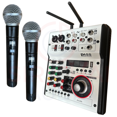 MIXER มิกเซอร์ MICROTECH รุ่น AG06 ไมค์ลอยคู่