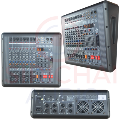 เพาเวอร์มิกเซอร์4ชาแนล MICROTECH รุ่น GM-800P (1000วัตต์x4ช่อง)