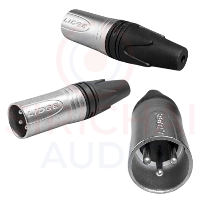 LIDGE แจ๊ค XLR ตัวผู้ 3ขา ท้ายยาง YM002a