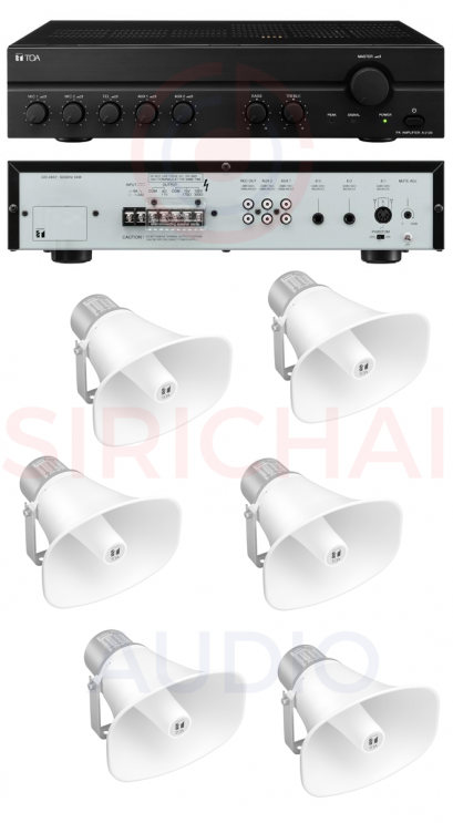 ชุดเสียงตามสาย TOA ชุดฮอร์น 4 (แบบมีลายน์)