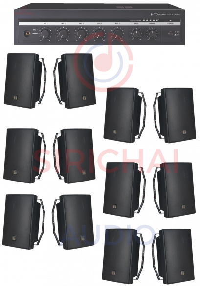 ชุดSET เครื่องเสียง TOA (ร้านขนาดใหญ่หลายโซน)