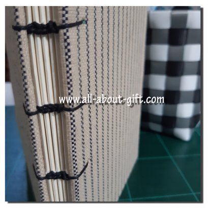 สมุดทำมือผ้าทอรุ่นminimal