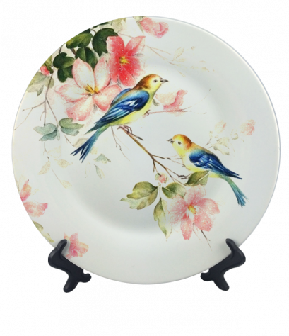 จานพิมพ์ลาย Love Birds Dish&amp;Plate